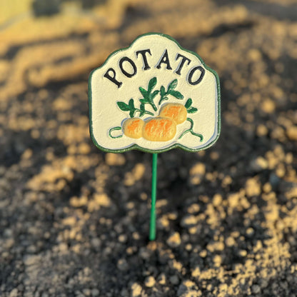 Cast iron Onion vegetable garden marker sign
