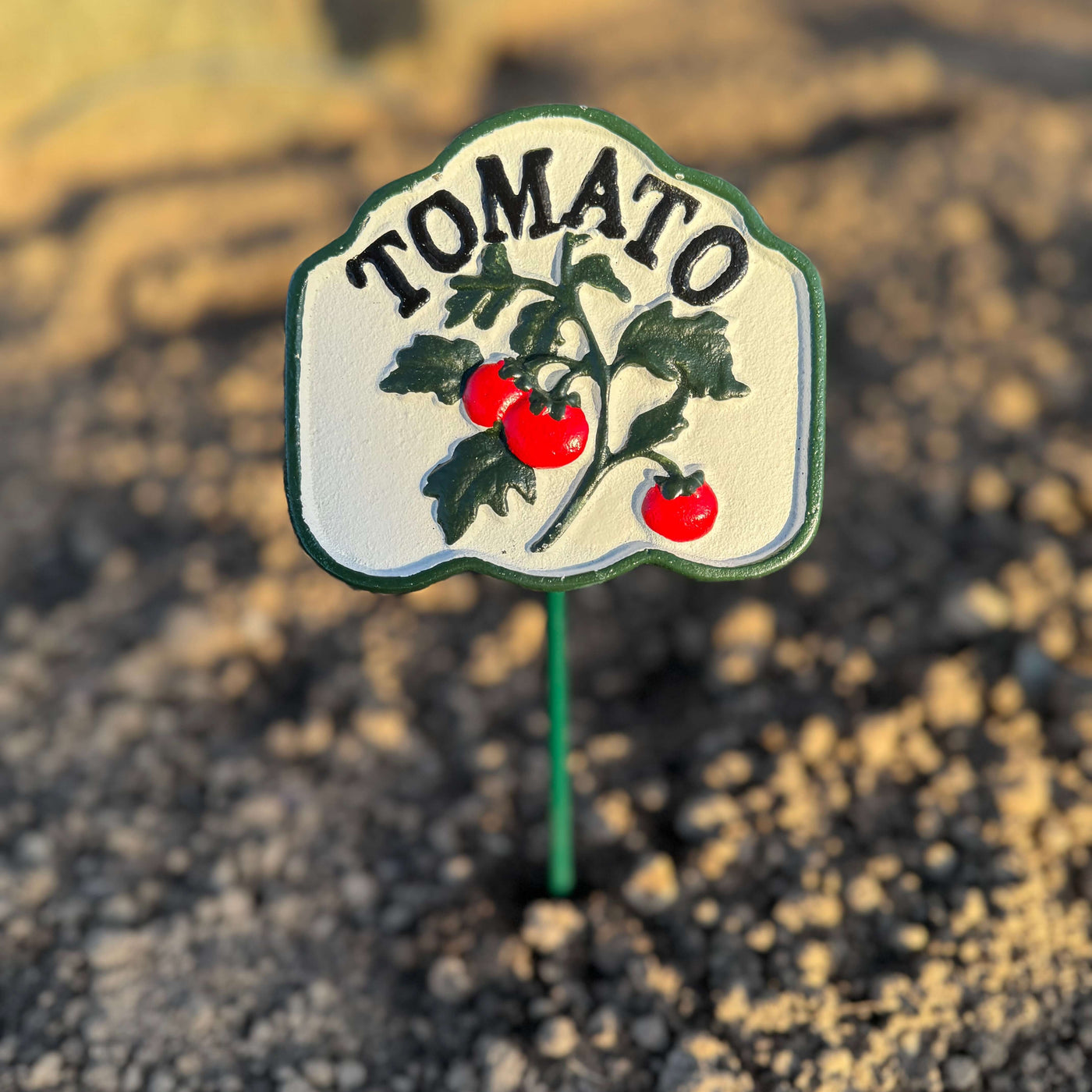 Cast iron Beans vegetable garden marker sign
