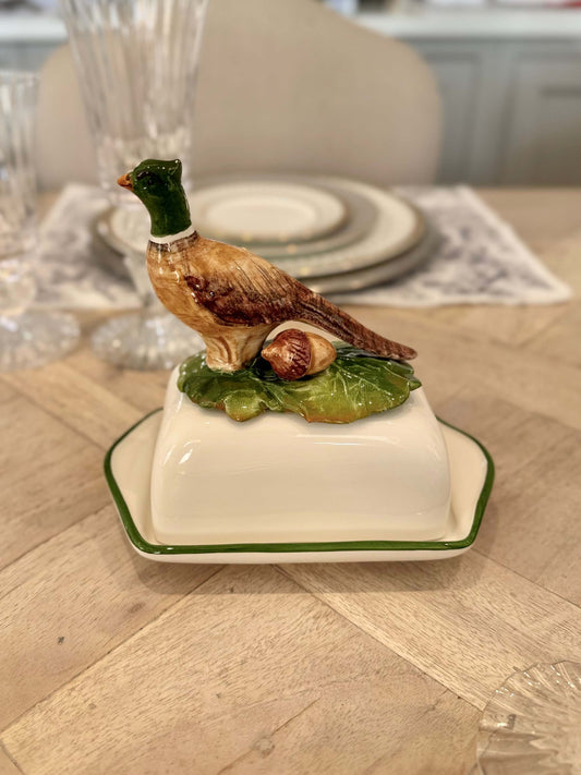 Pheasant Butter Dish