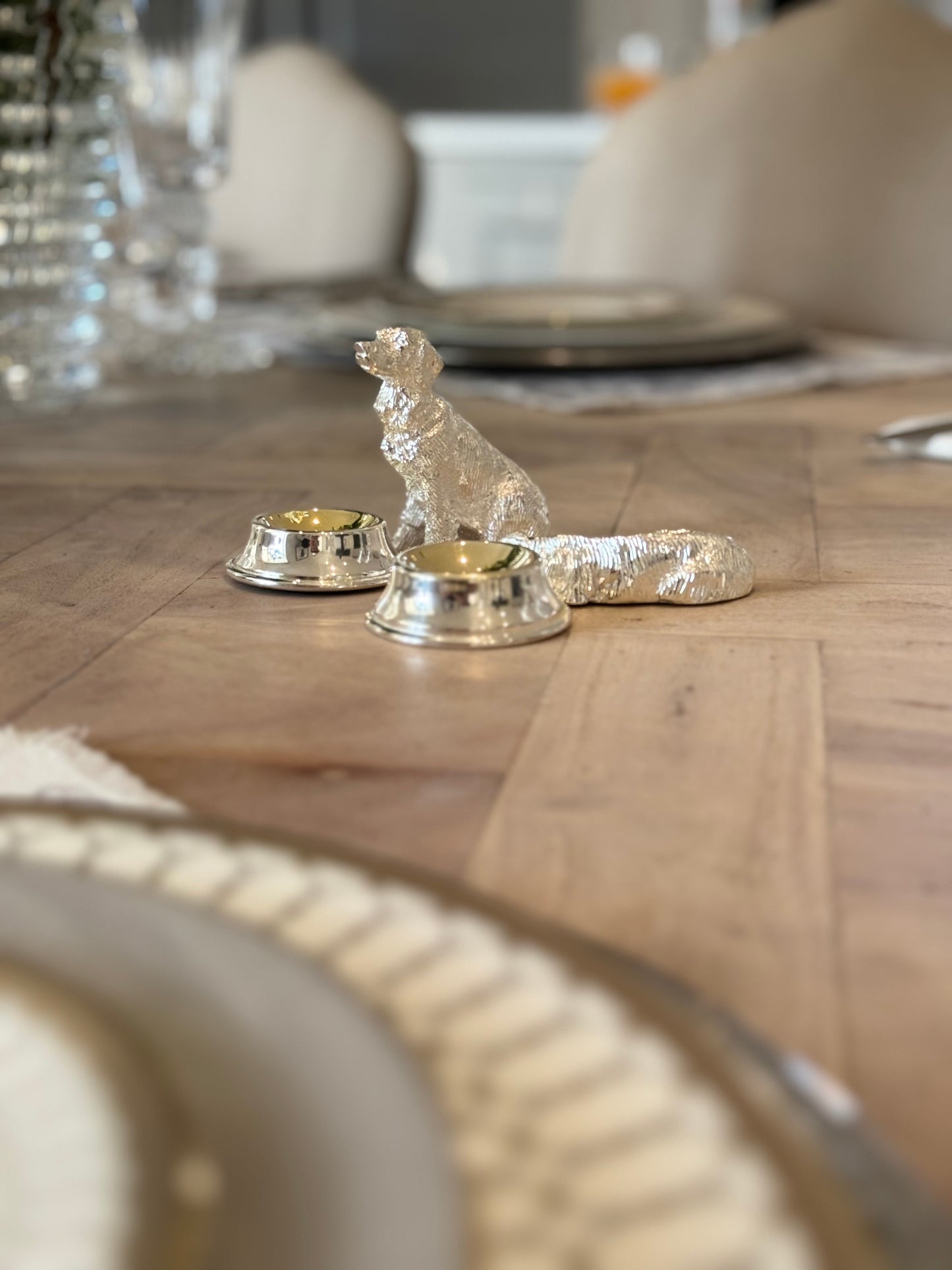 Silver Plated Dog Salt Cruet
