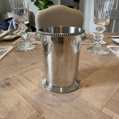 Classic polished pewter decorative vessel 10cm