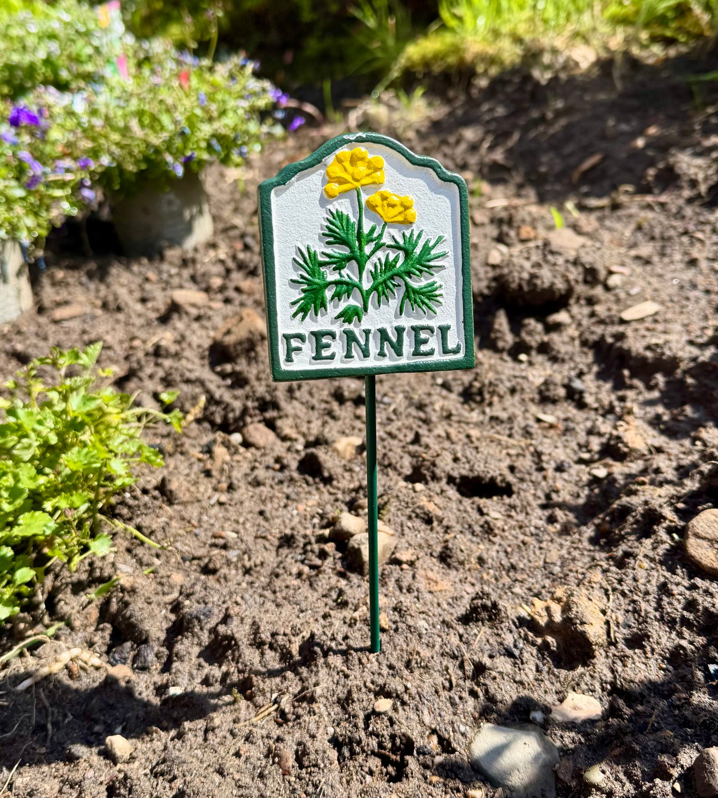 Cast Iron Marker Signs for Herbs