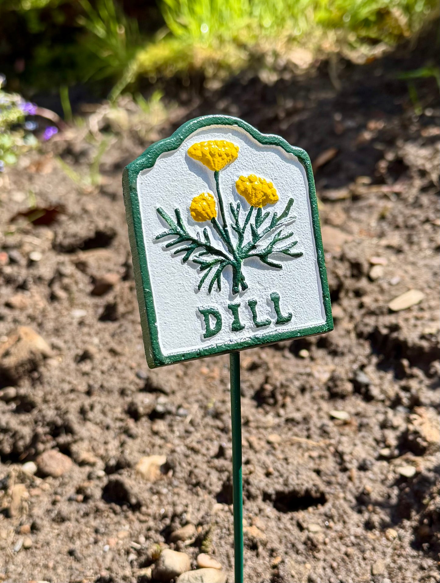 Cast Iron Marker Signs for Herbs