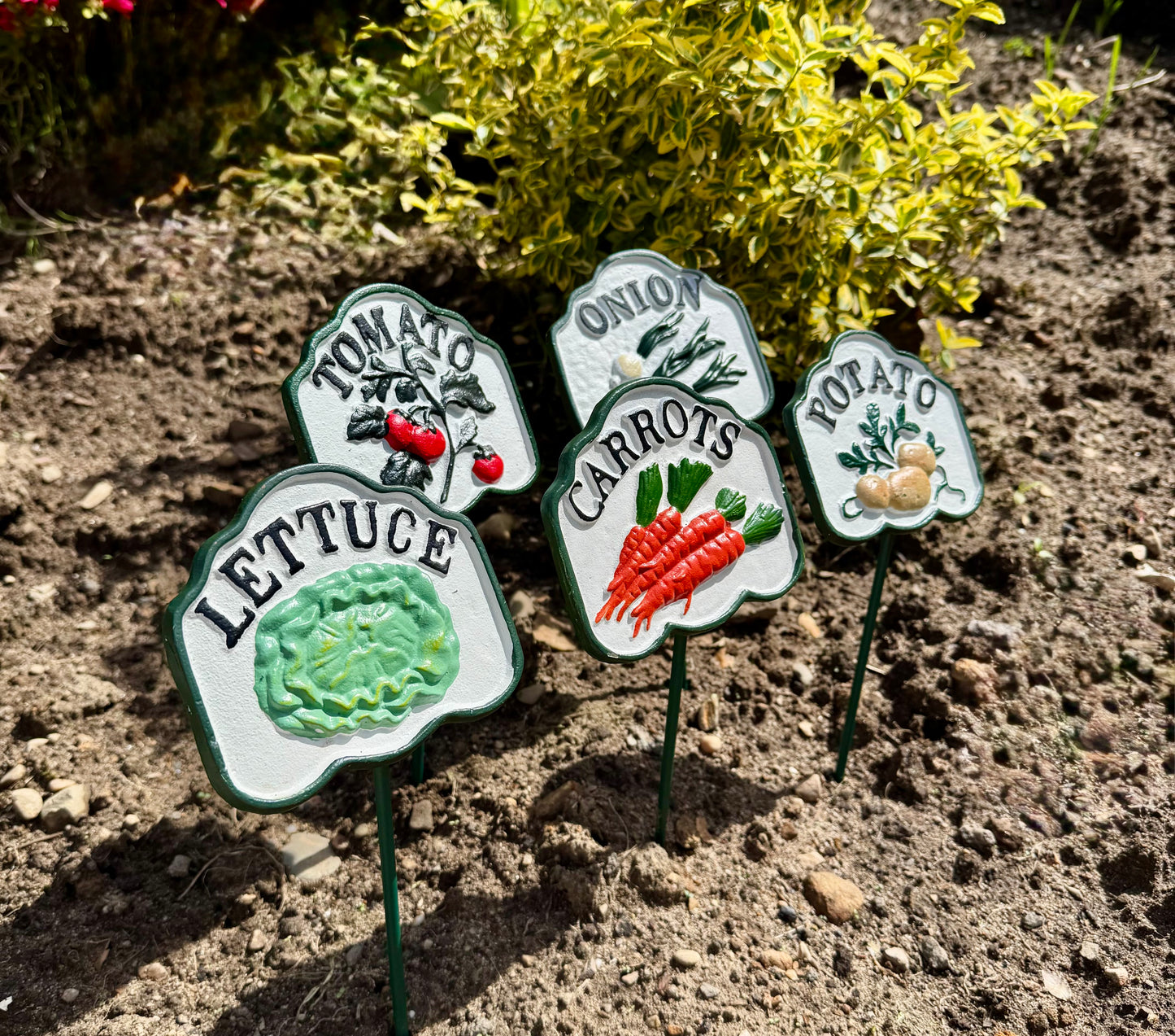 Cast Iron Marker Signs for Vegetables