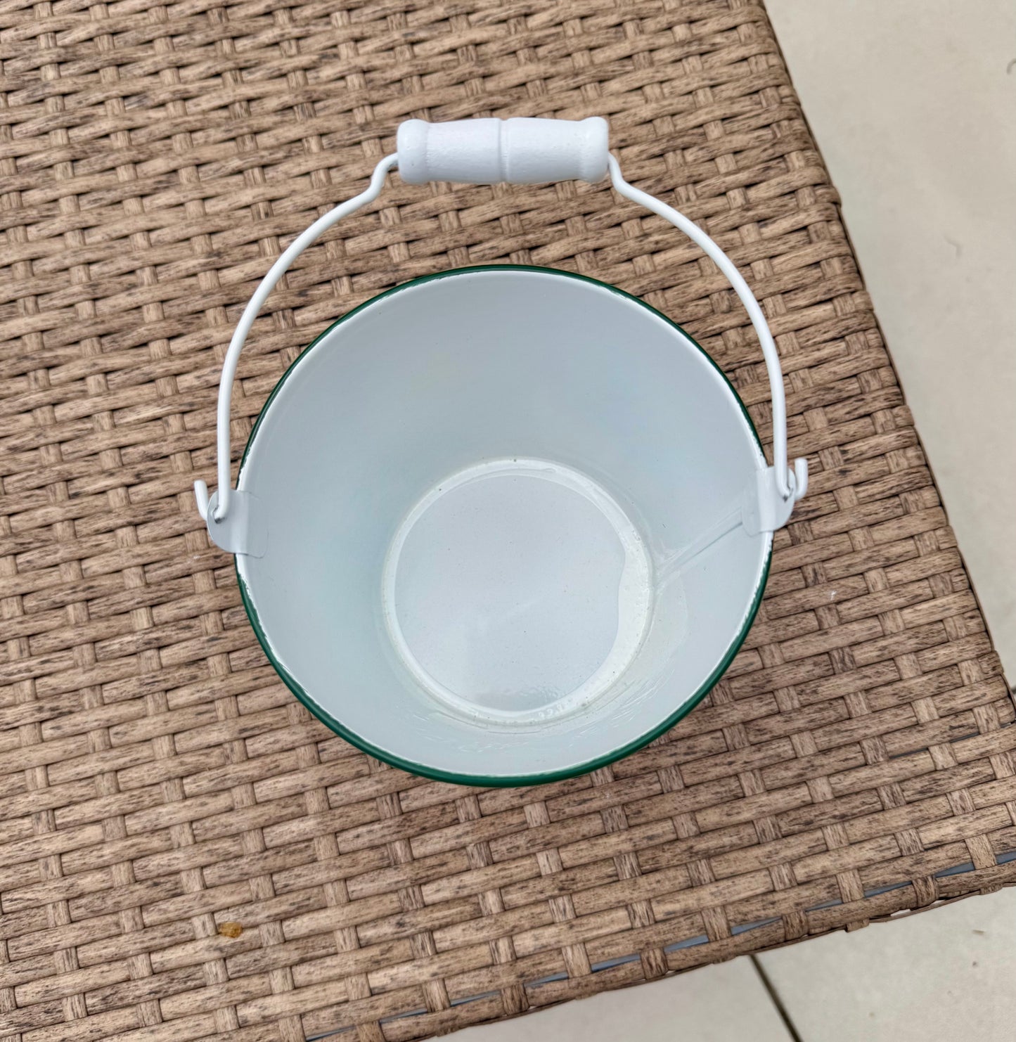 Decorative Metal Planter in White 13.5cm