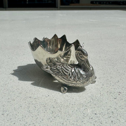 Duck Egg Cup Holder in Pewter