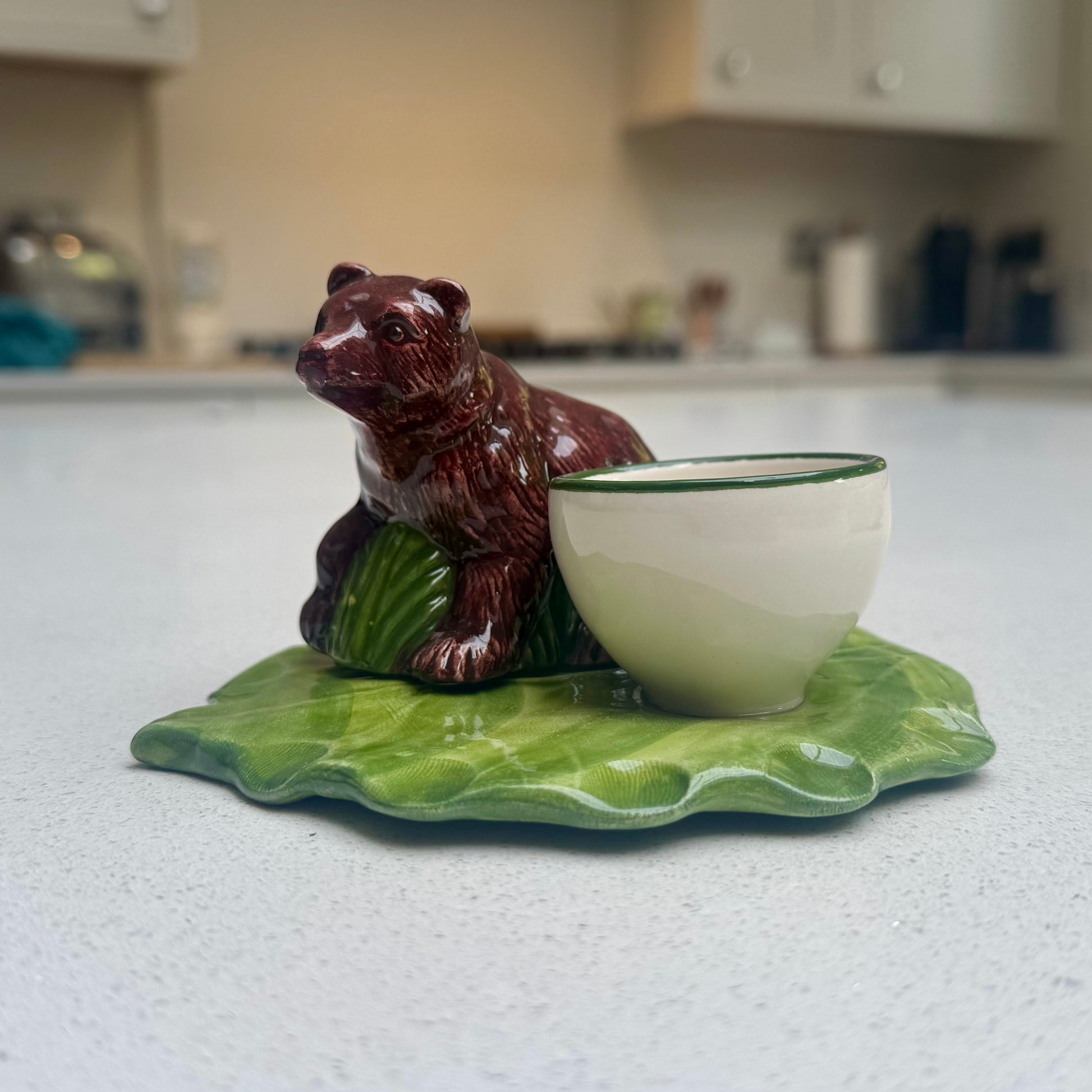 Ceramic Bear Egg Cup Holder