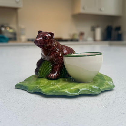 Ceramic Bear Egg Cup Holder