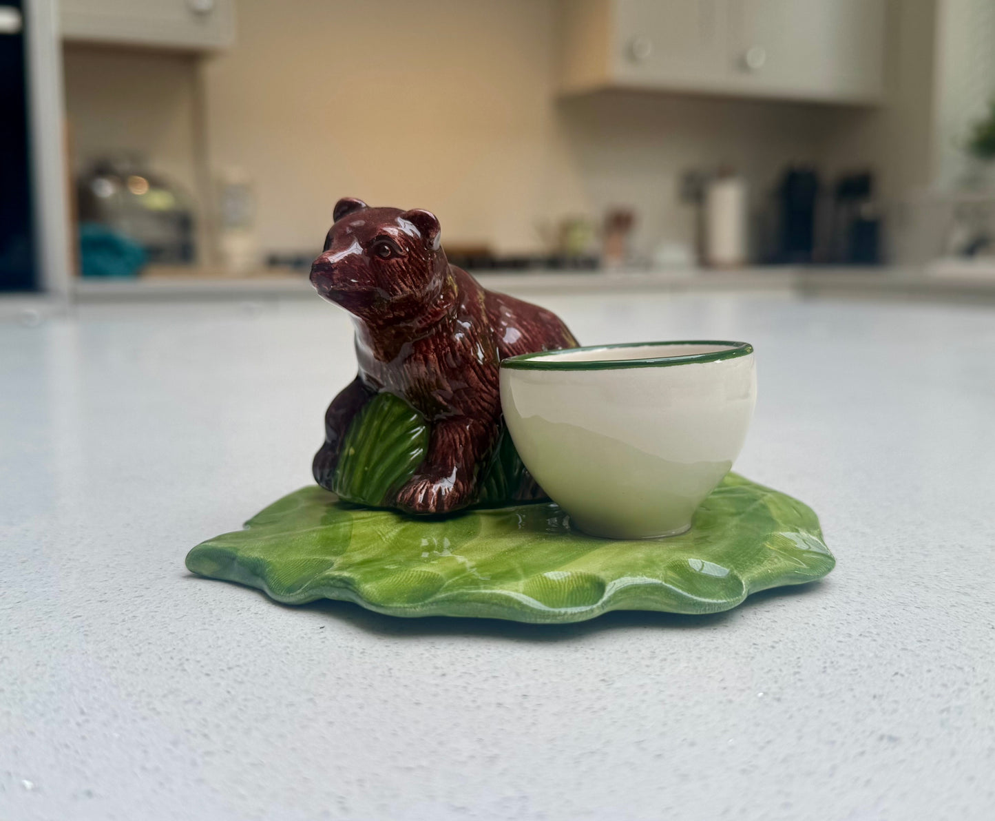 Ceramic Bear Egg Cup Holder