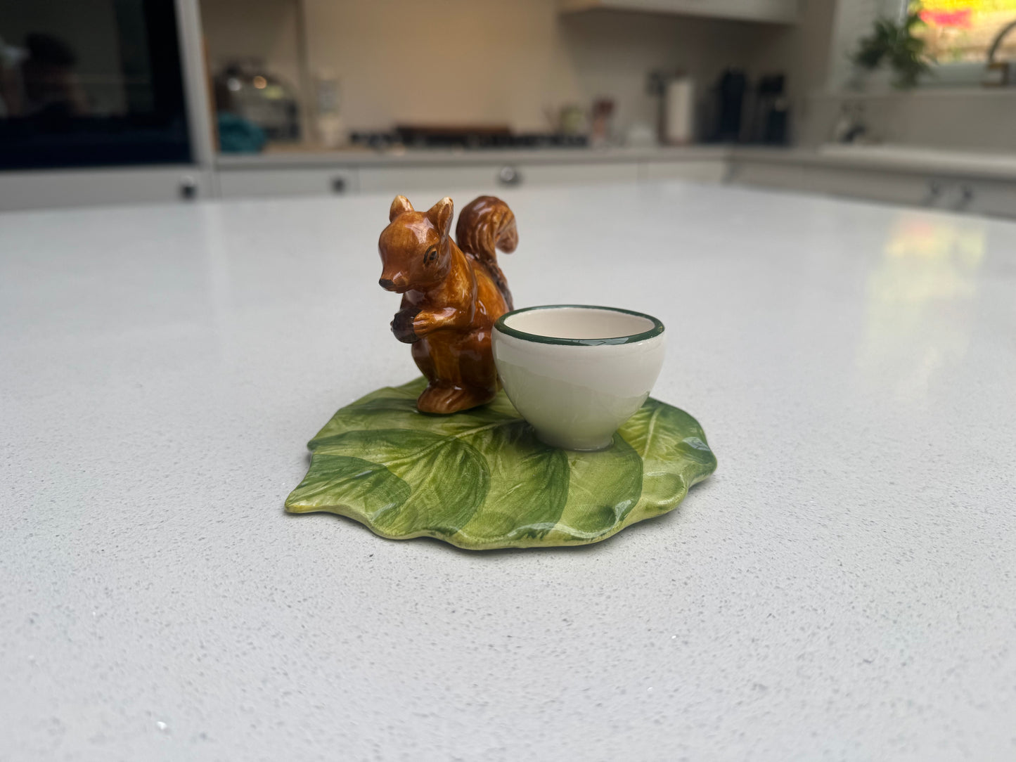 Ceramic Squirrel Egg Cup Holder