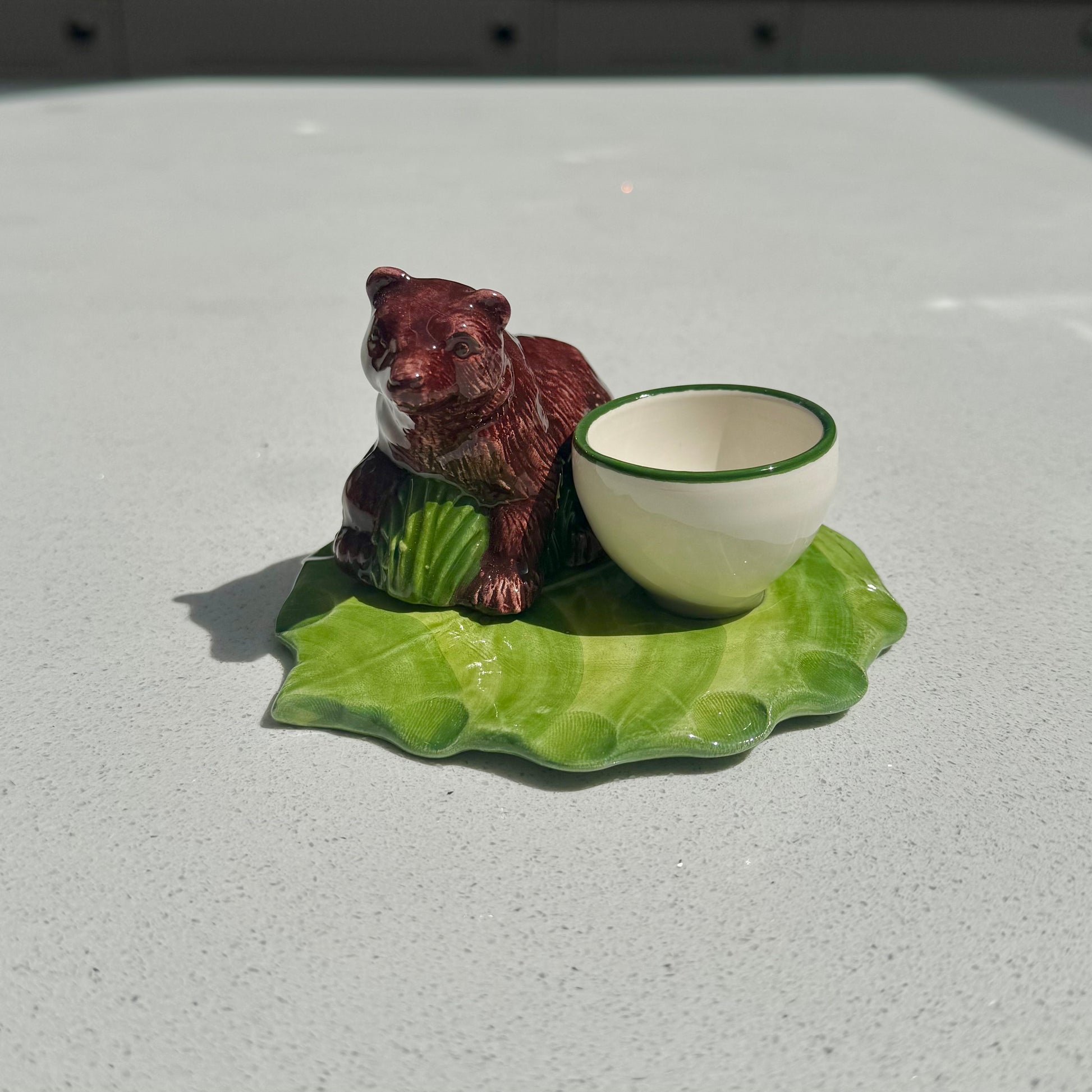 Ceramic Bear Egg Cup Holder