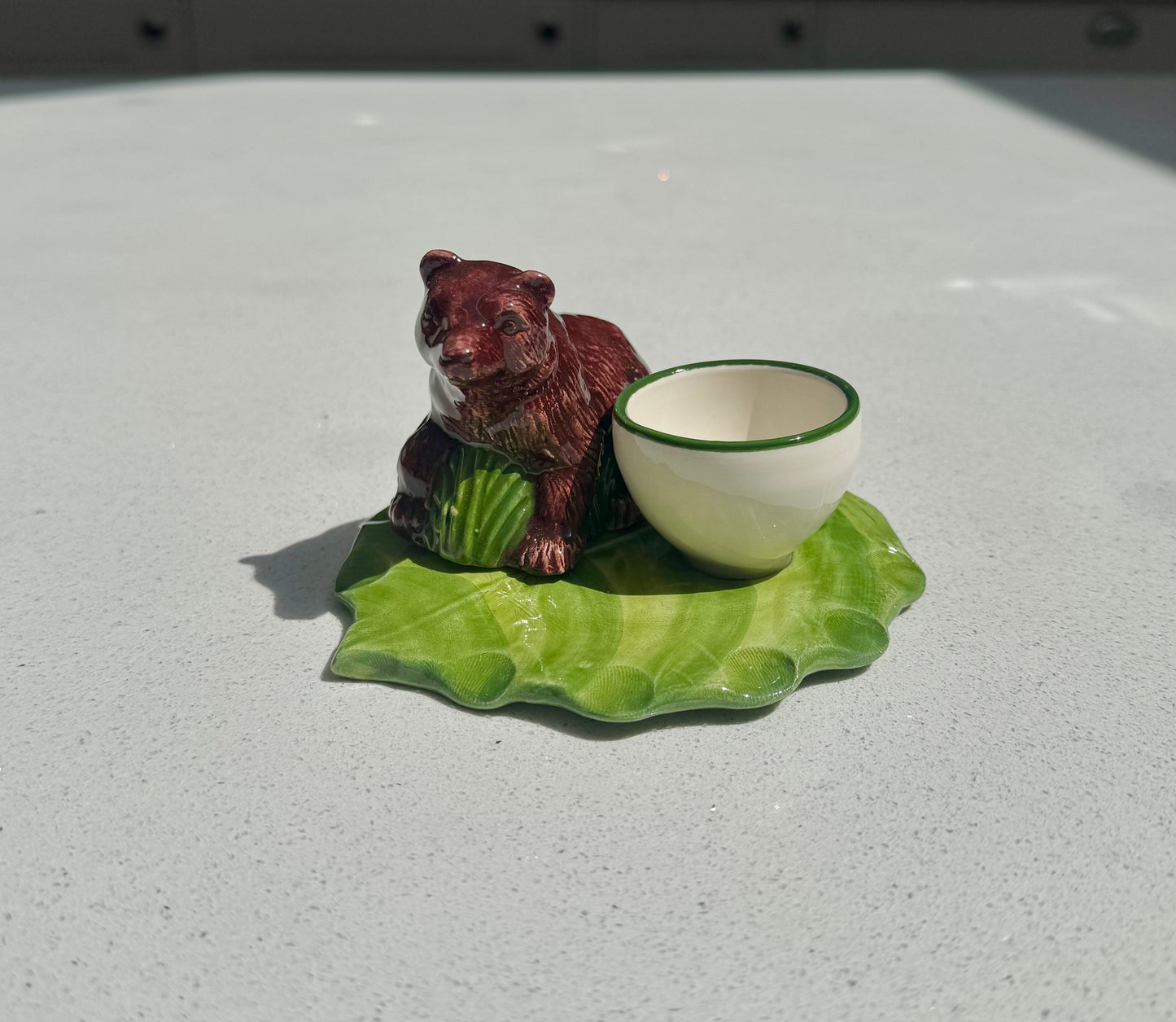Ceramic Bear Egg Cup Holder