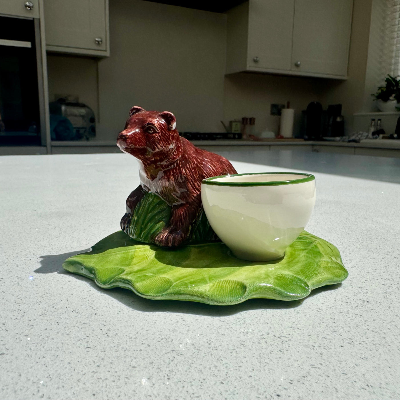 Ceramic Bear Egg Cup Holder
