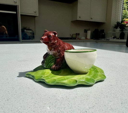 Ceramic Bear Egg Cup Holder