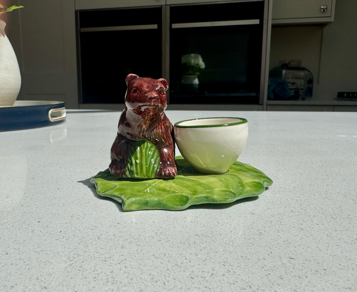 Ceramic Bear Egg Cup Holder