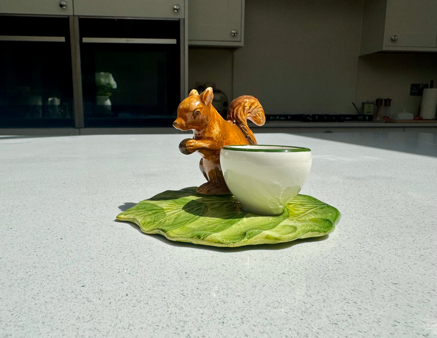 Ceramic Squirrel Egg Cup Holder