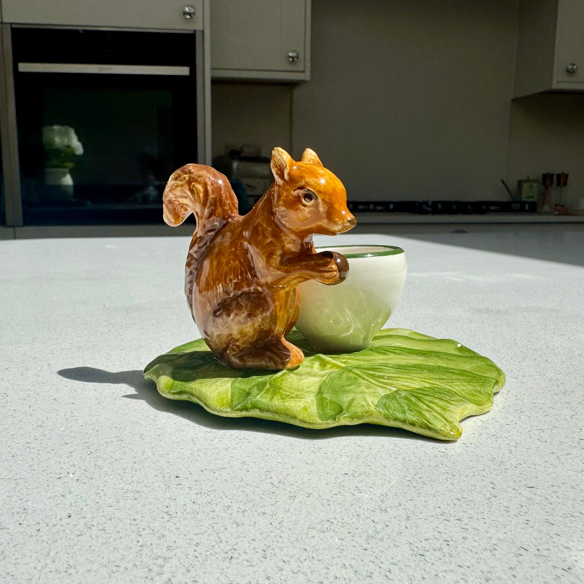Ceramic Squirrel Egg Cup Holder