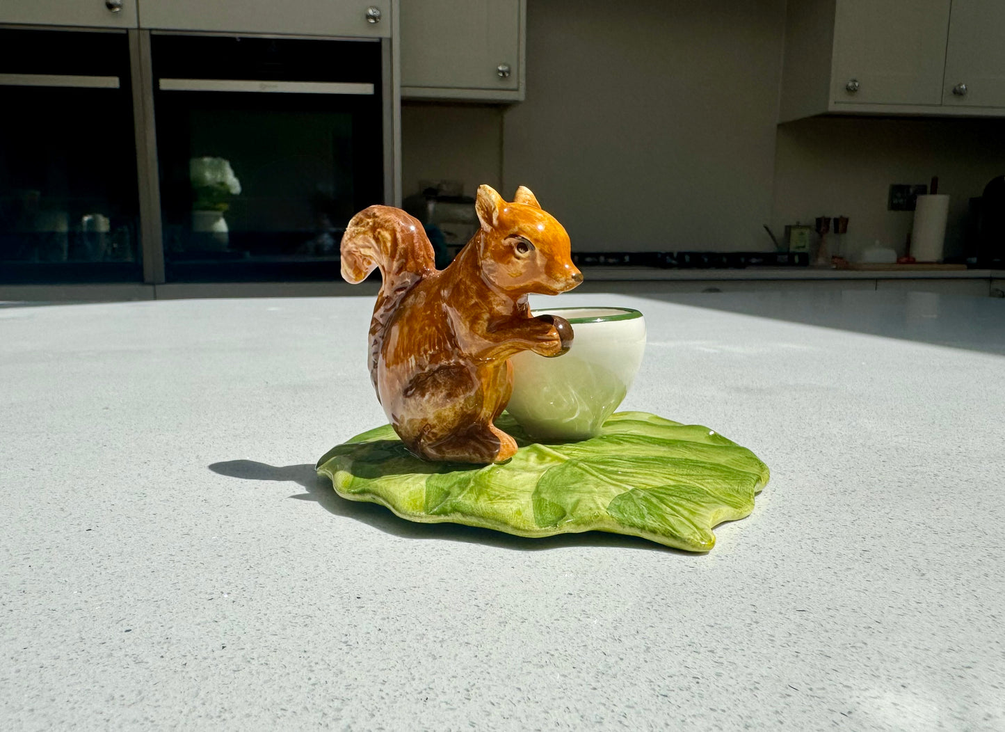 Ceramic Squirrel Egg Cup Holder