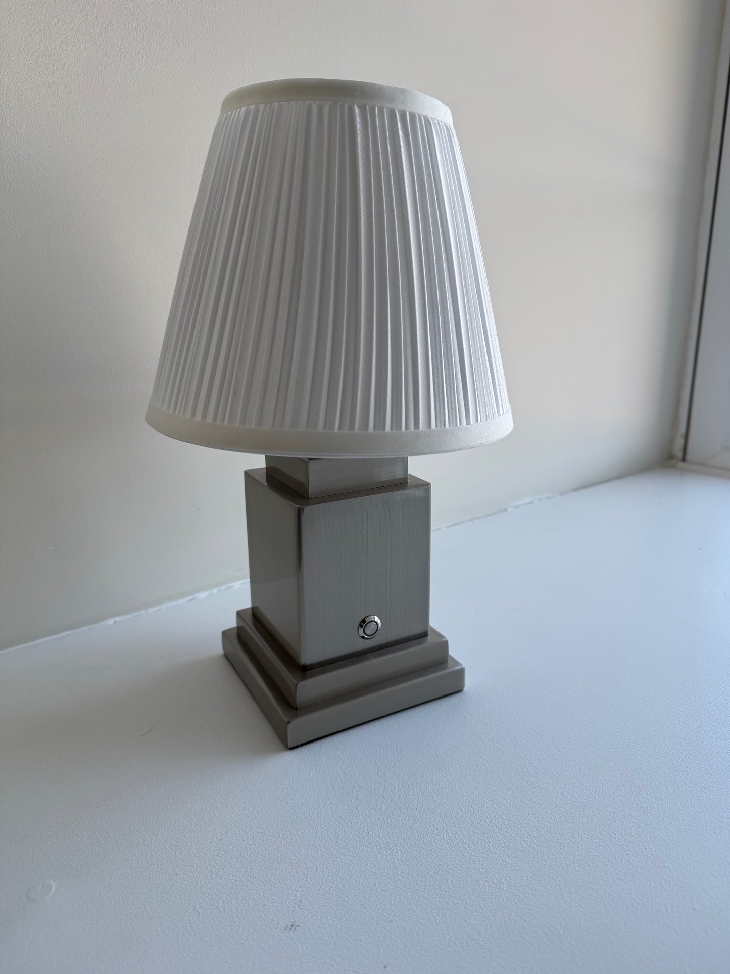 Ludlow Rechargeable Table Lamp in Brushed Steel