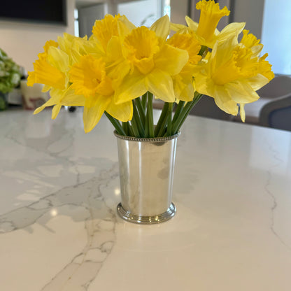 Polished pewter decorative cup 10cm – Woollaston White