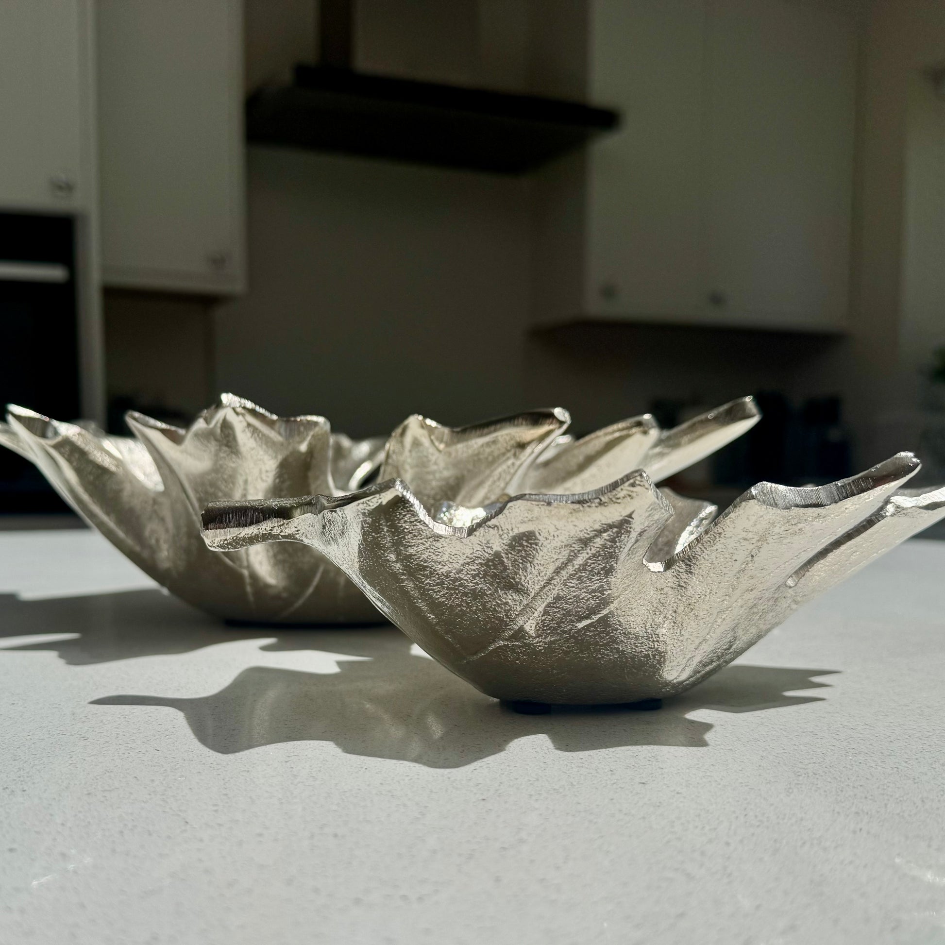 Decorative Leaf Bowl in Cast Aluminium