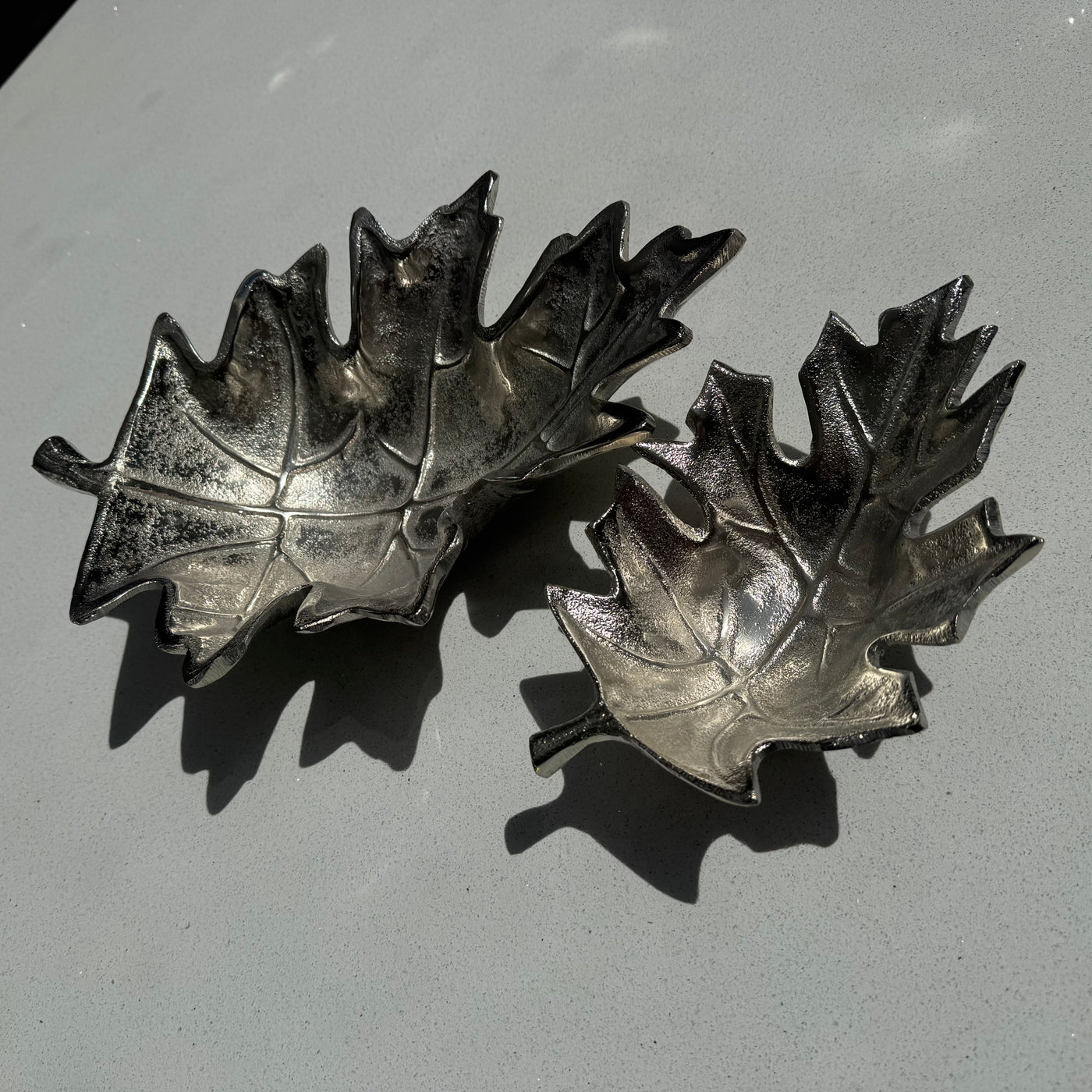 Decorative Leaf Bowl in Cast Aluminium
