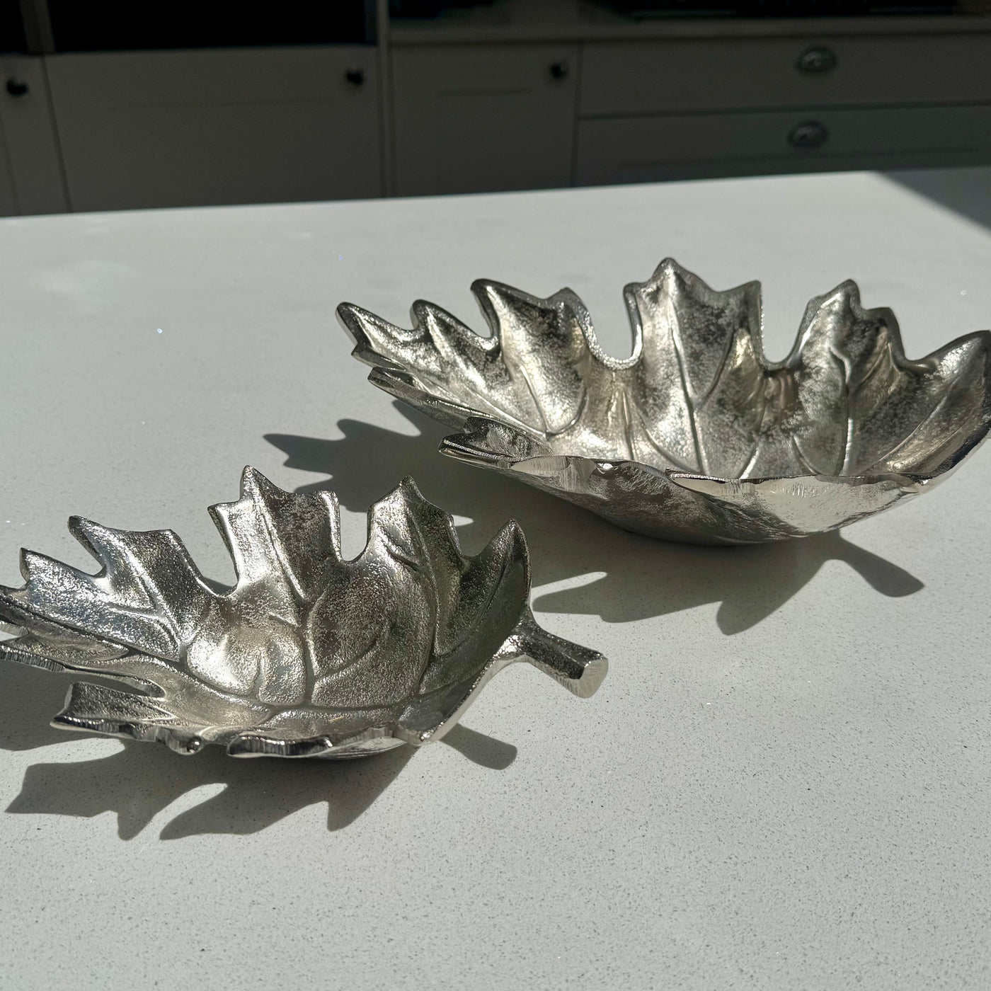 Decorative Leaf Bowl in Cast Aluminium