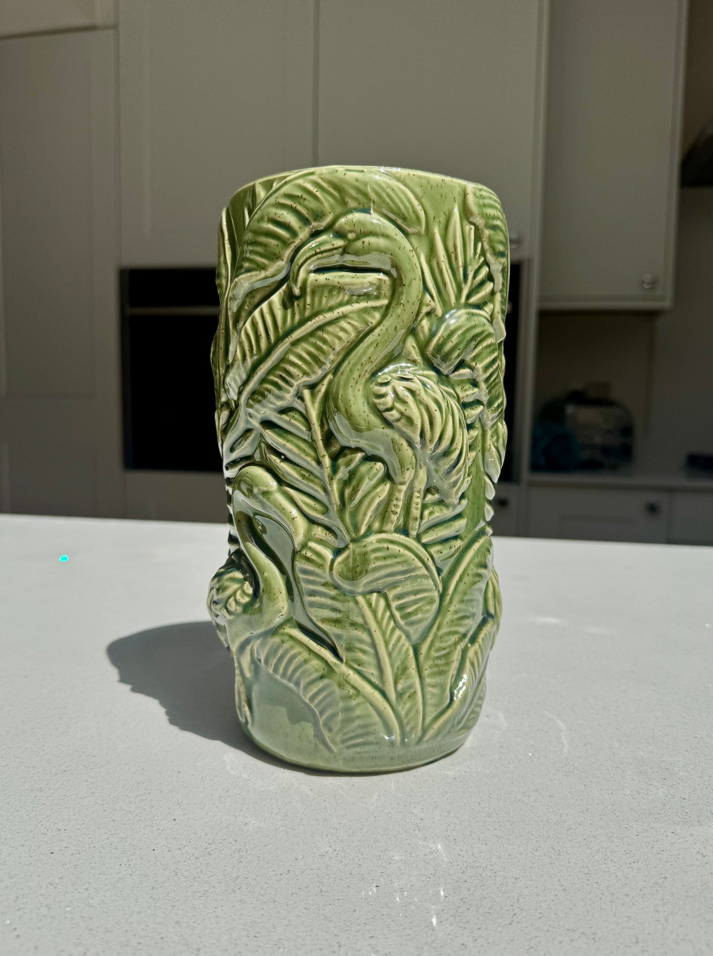 Flamingo Glazed Vase in Sage Green