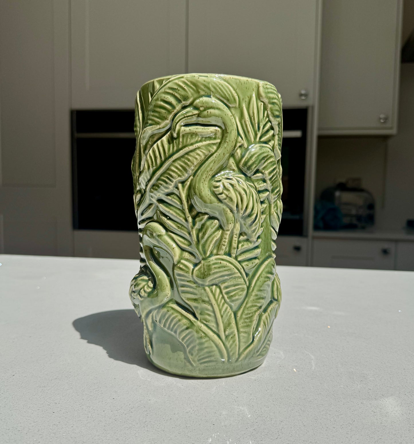 Flamingo Glazed Vase in Sage Green