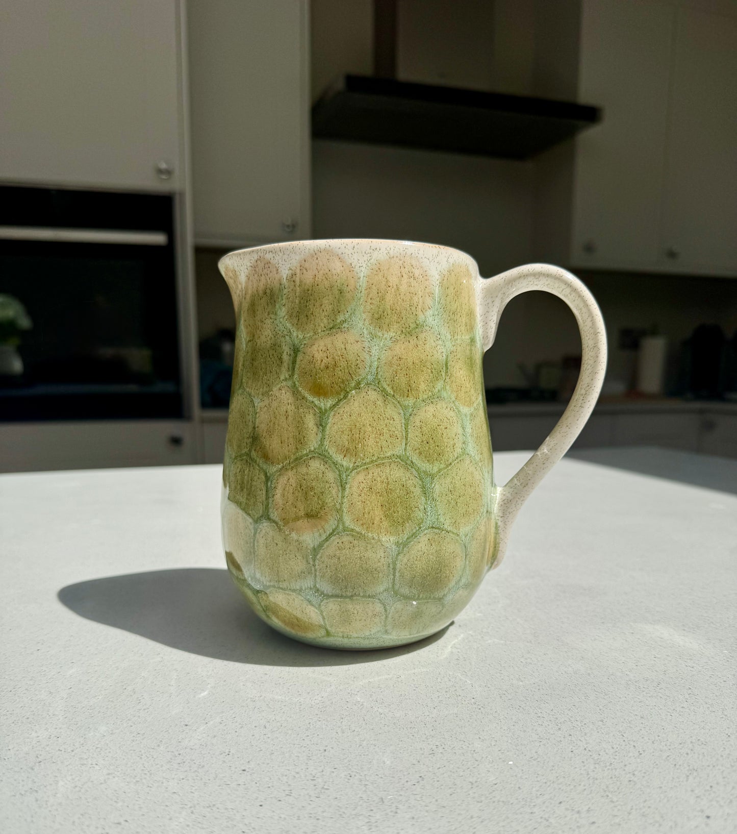 Tortoise Shell Ceramic Jug in Green