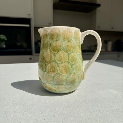 Tortoise Shell Ceramic Jug in Green