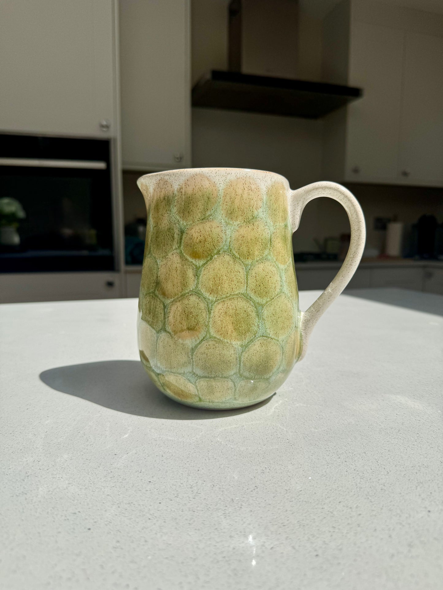 Tortoise Shell Ceramic Jug in Green