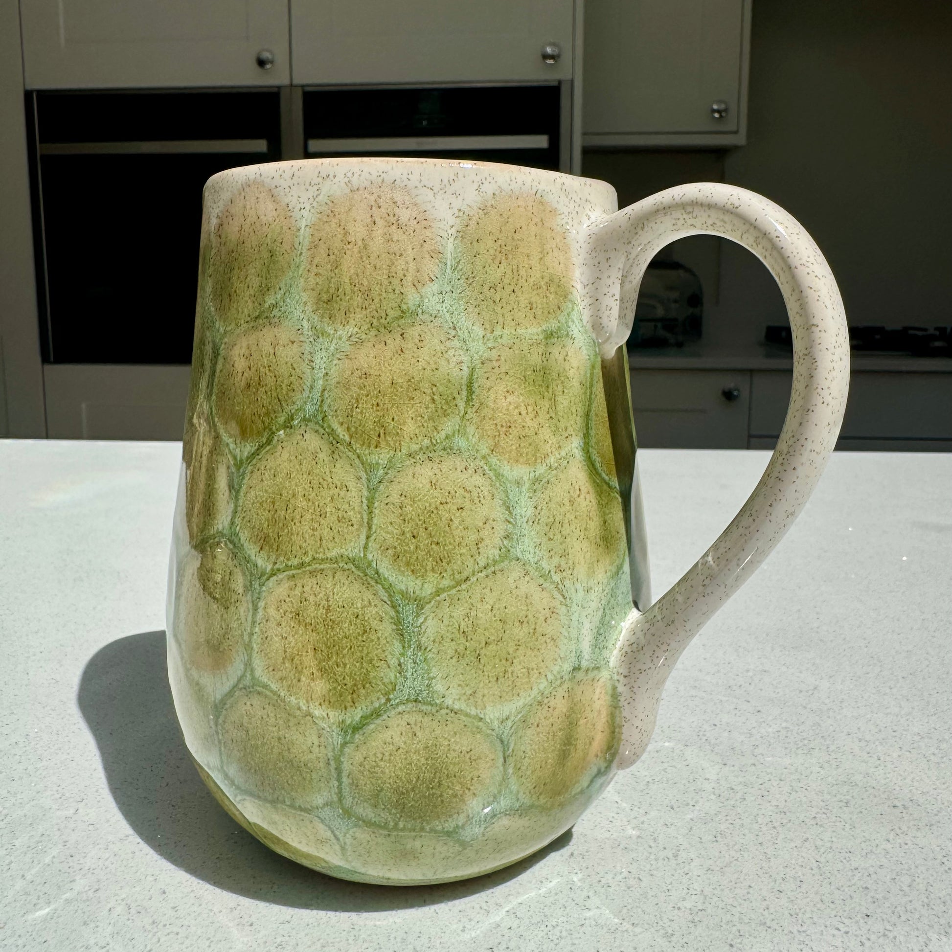 Tortoise Shell Ceramic Jug in Green