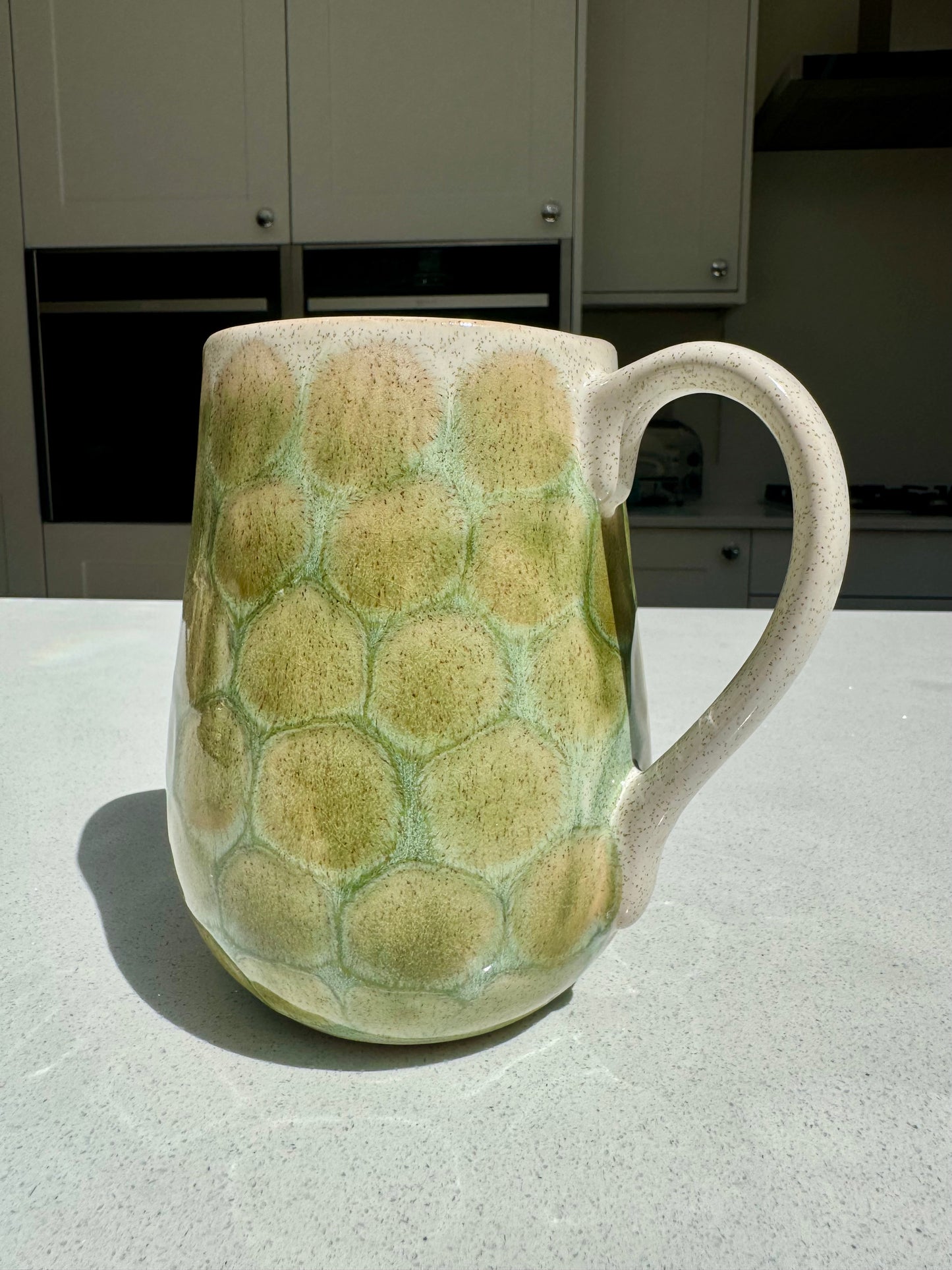 Tortoise Shell Ceramic Jug in Green