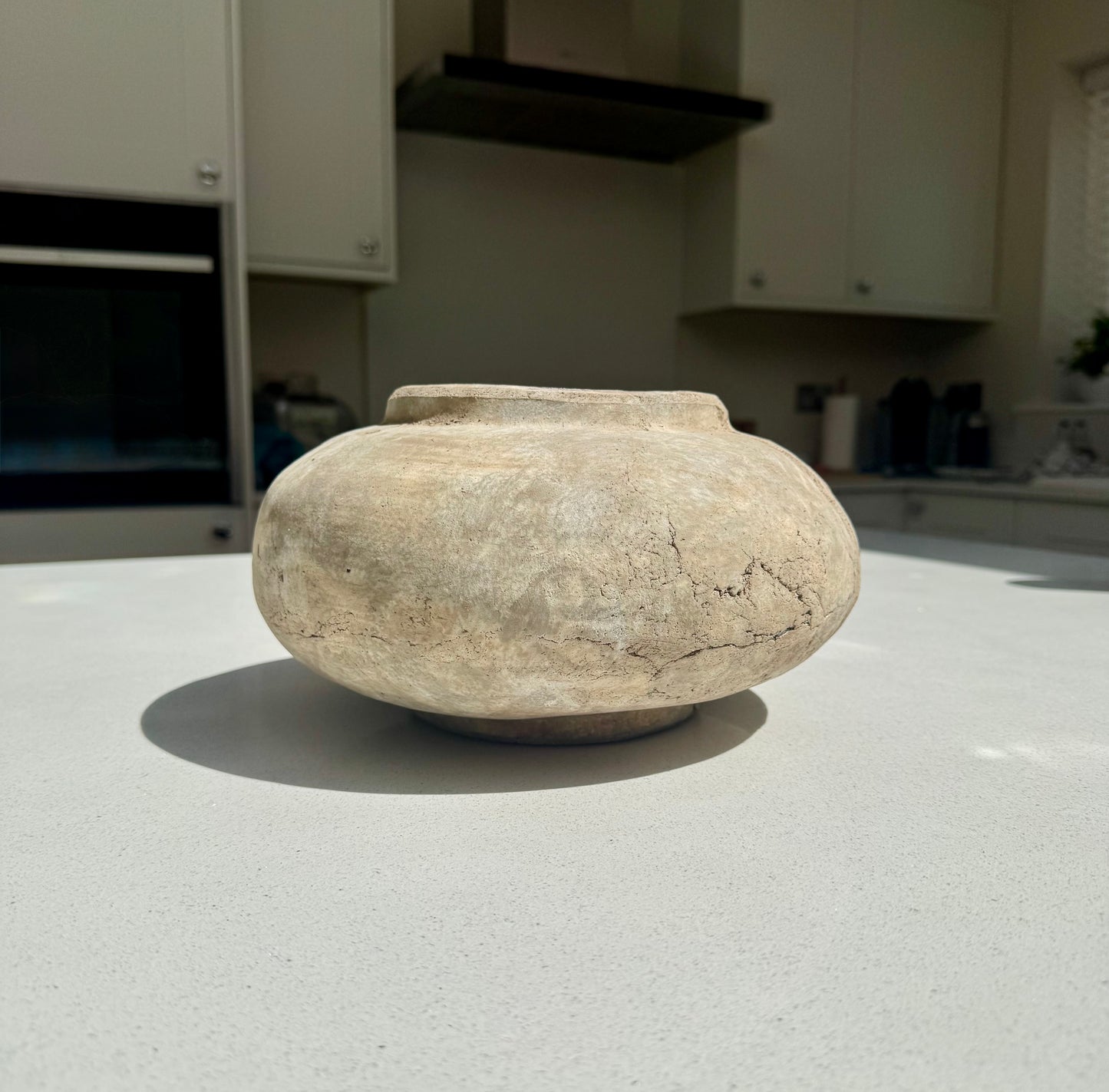 Handmade Rustic Stone Effect Vase in Grey