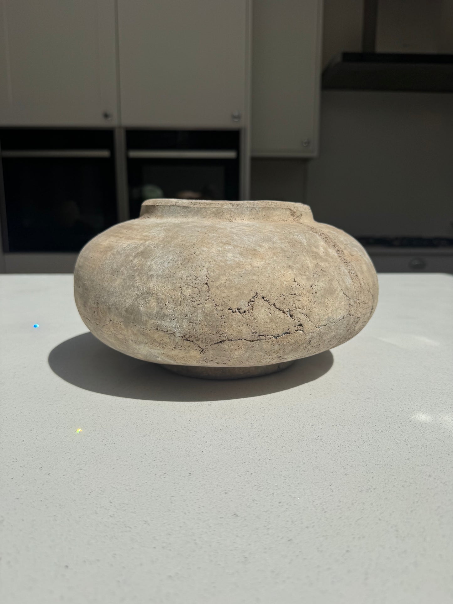 Handmade Rustic Stone Effect Vase in Grey