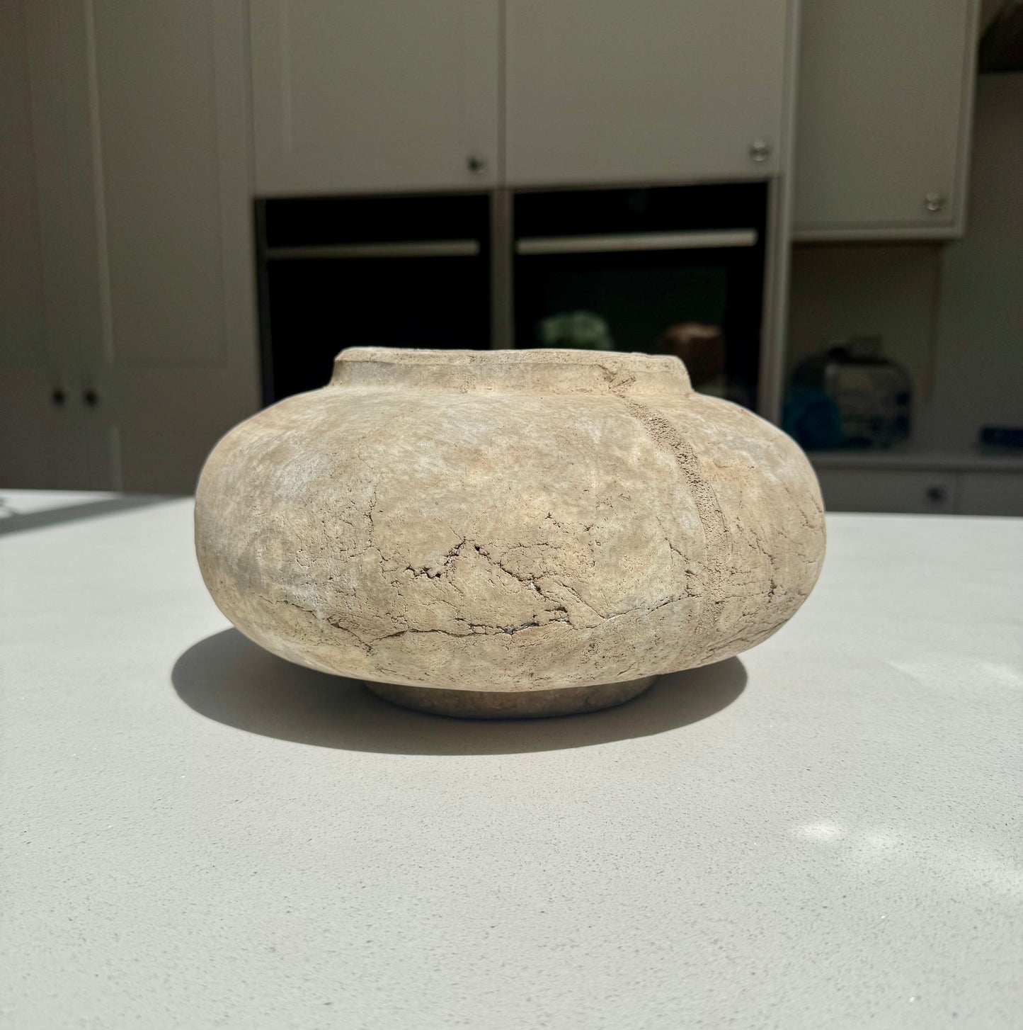Handmade Rustic Stone Effect Vase in Grey