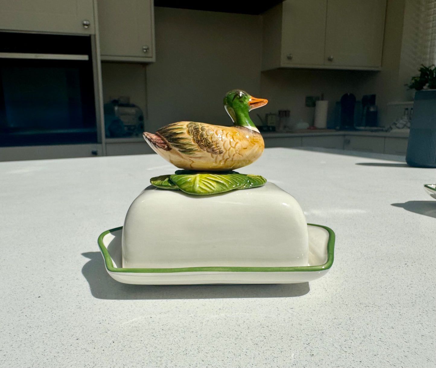 Mallard Duck Ceramic Butter Dish