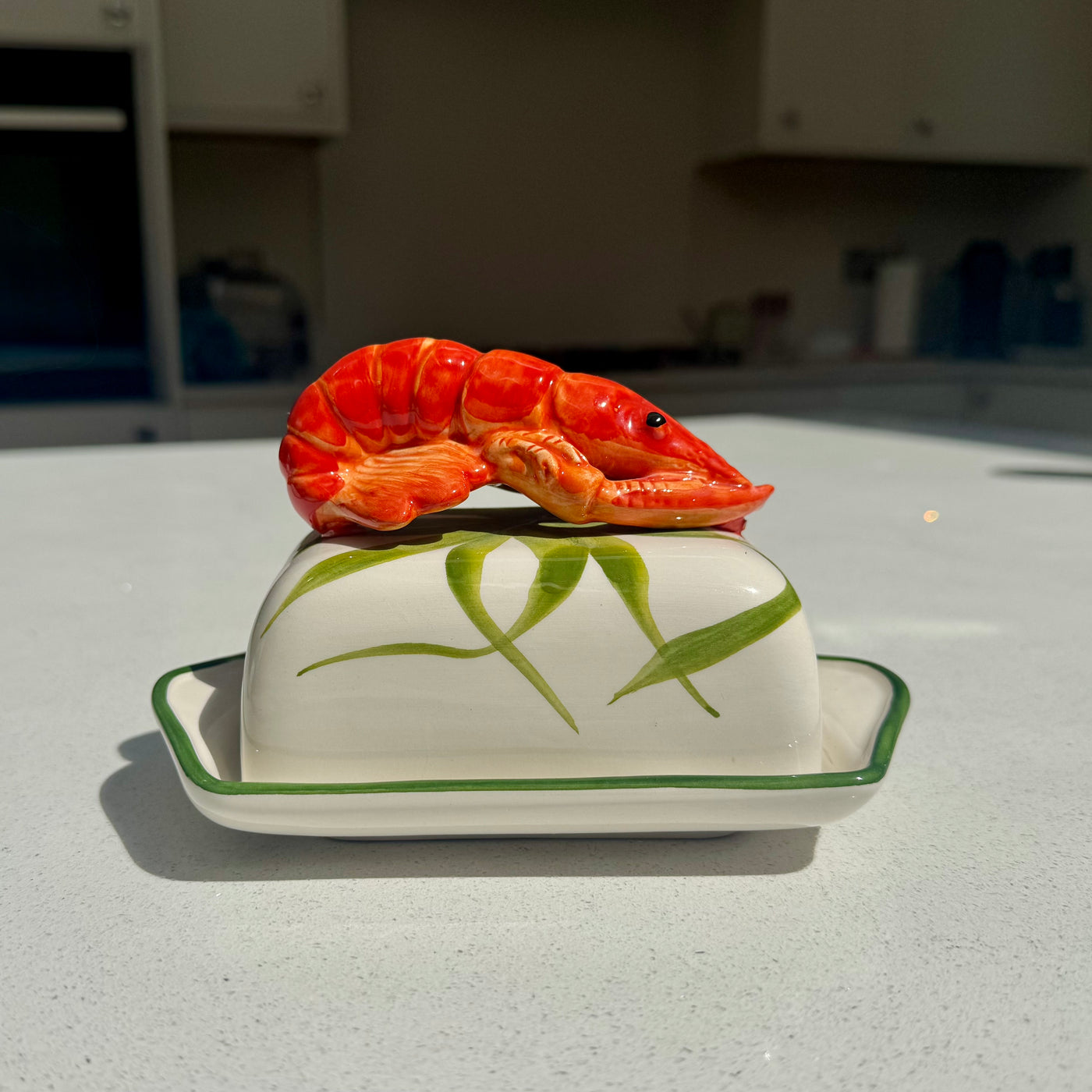Crayfish Ceramic Butter Dish