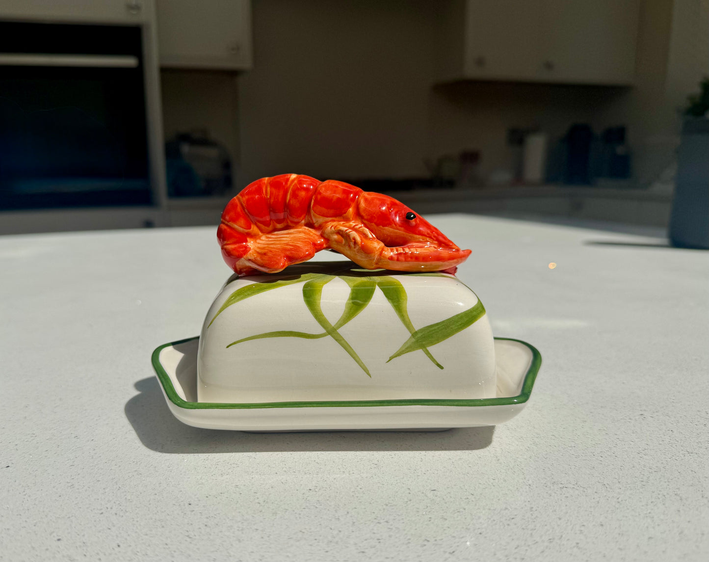 Crayfish Ceramic Butter Dish