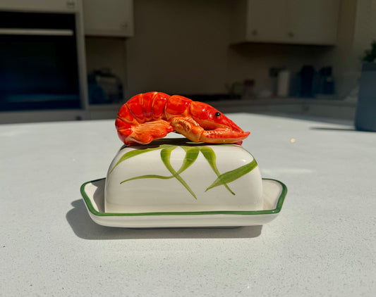 Crayfish Ceramic Butter Dish
