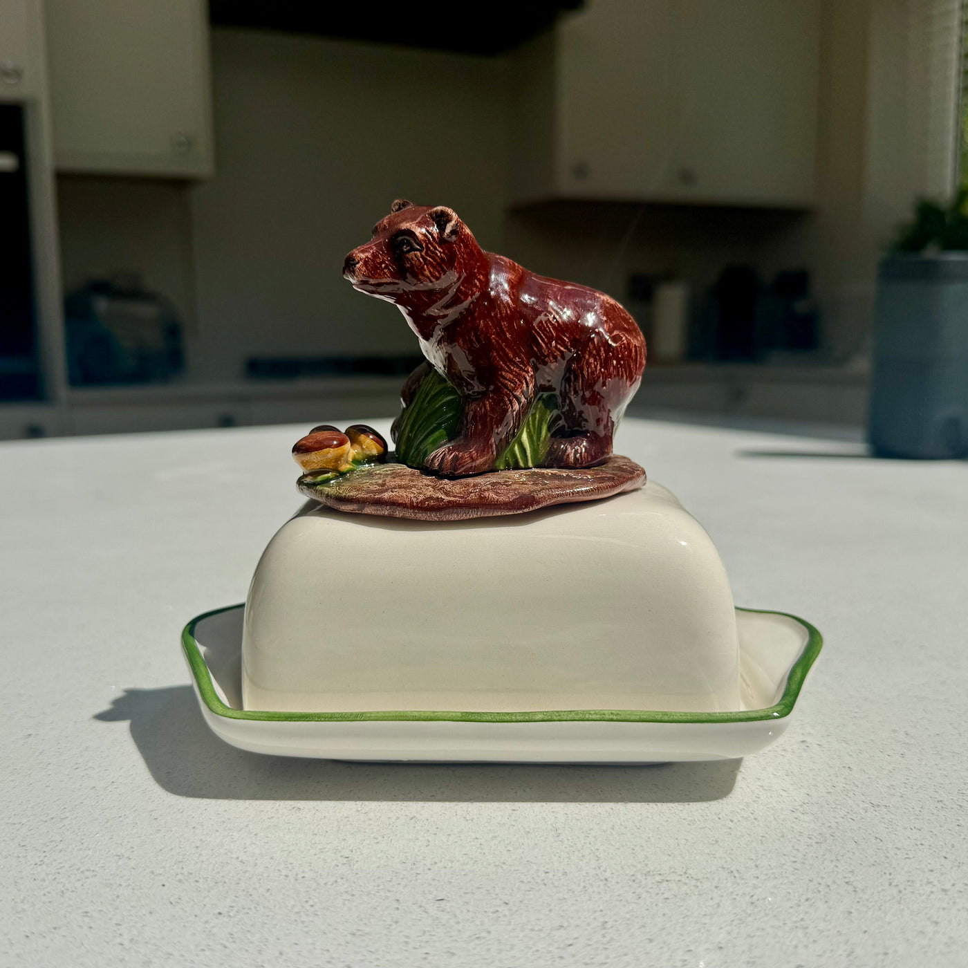 Bear Ceramic Butter Dish