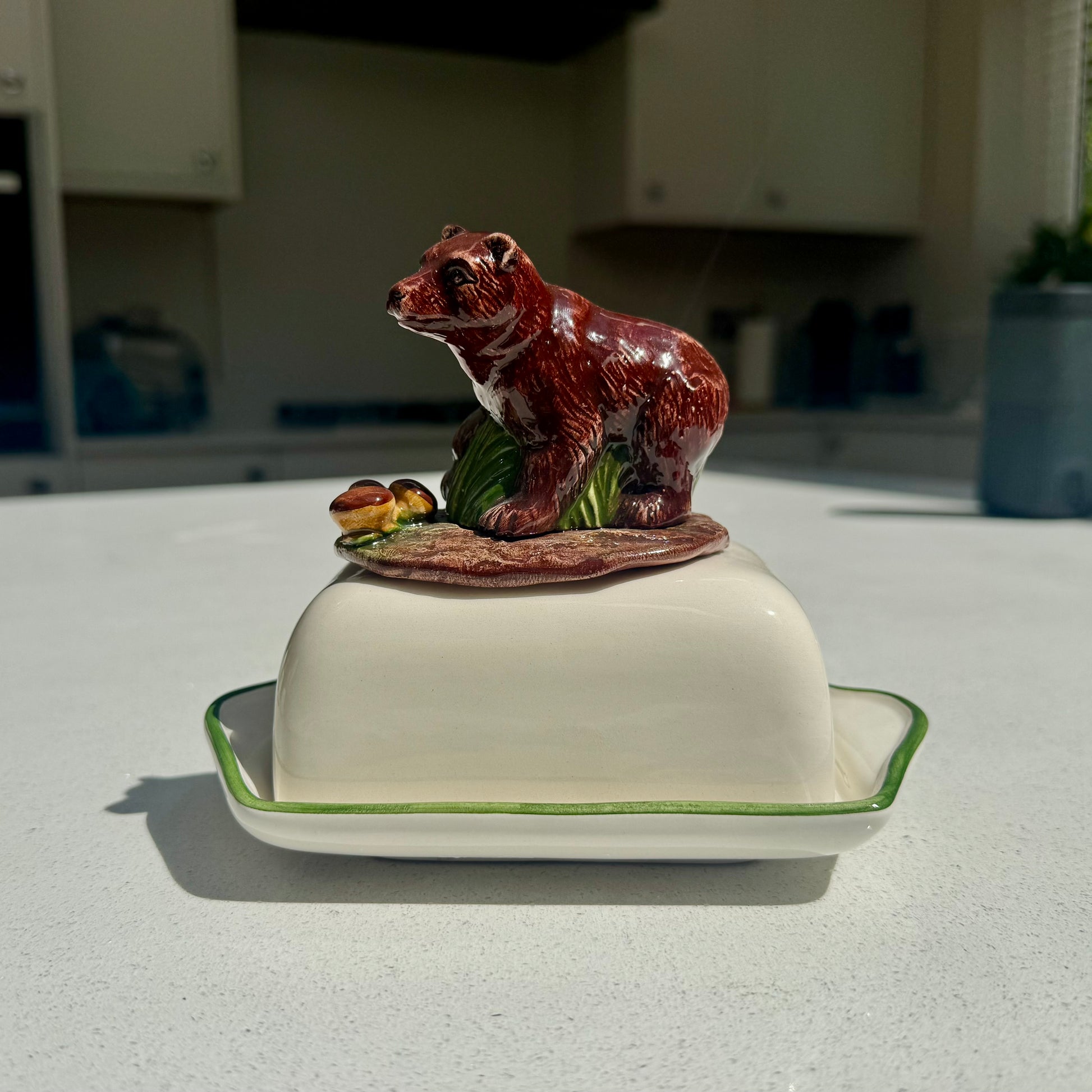 Bear Ceramic Butter Dish