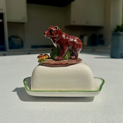 Bear Ceramic Butter Dish