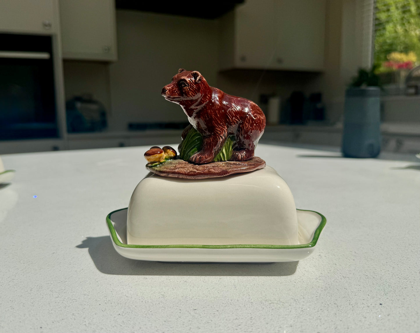 Bear Ceramic Butter Dish