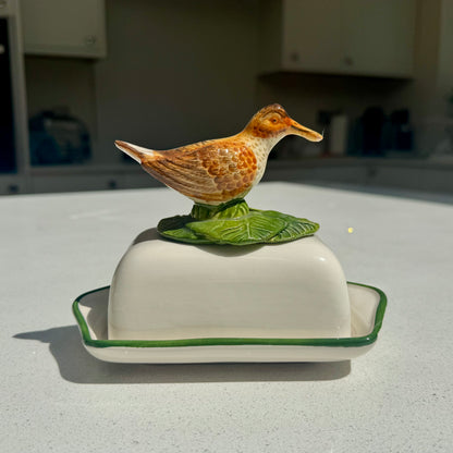 Woodcock Ceramic Butter Dish
