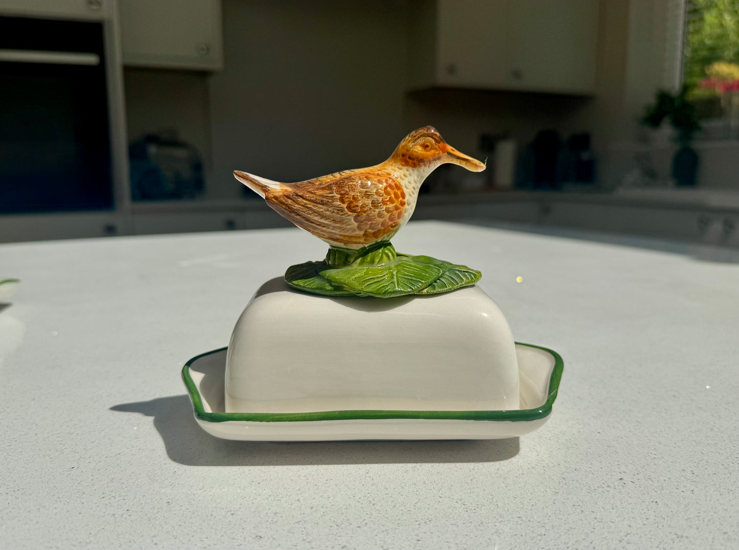 Woodcock Ceramic Butter Dish