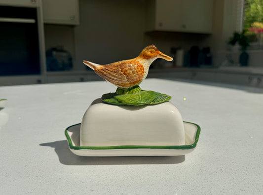 Woodcock Ceramic Butter Dish