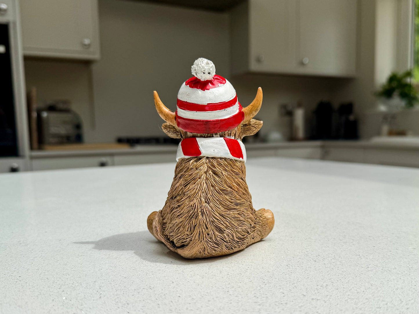 Highland Cow Ornament with Hat & Scarf