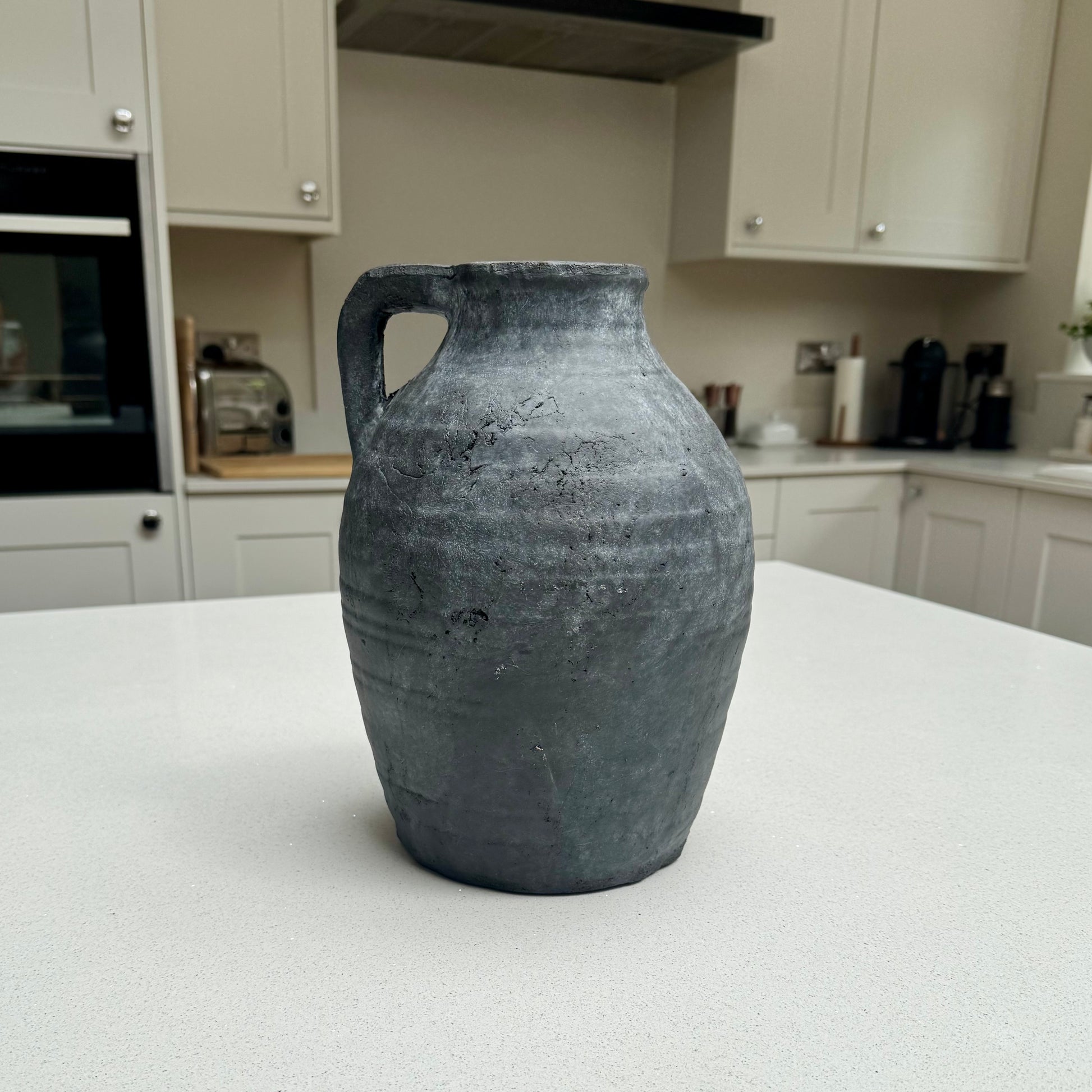 Large Ellie terracotta Jug Vase in Anthracite 28cm